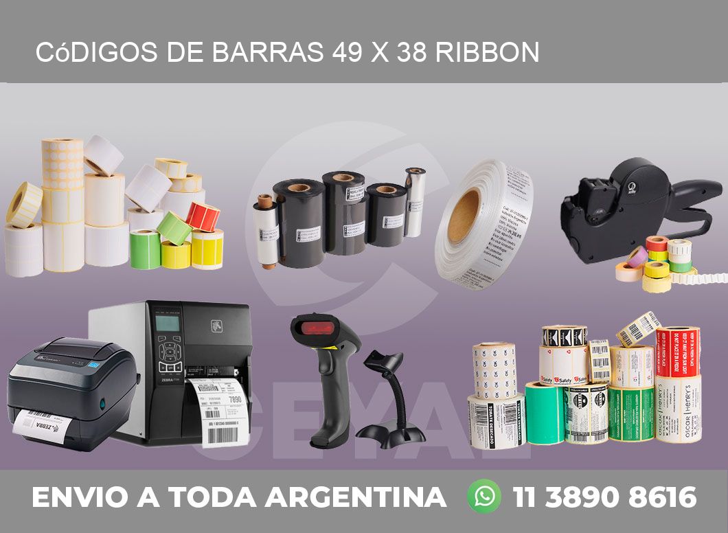 Códigos de Barras 49 x 38 ribbon