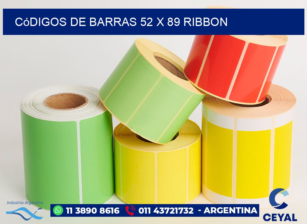 Códigos de Barras 52 x 89 ribbon