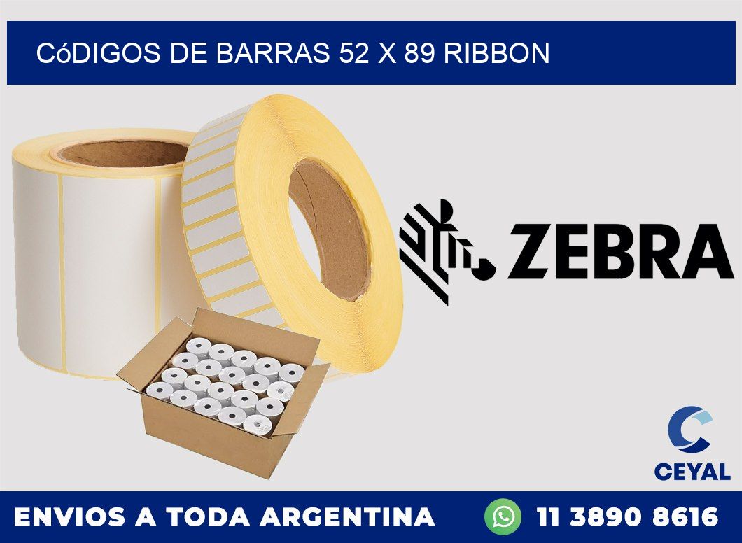 Códigos de Barras 52 x 89 ribbon