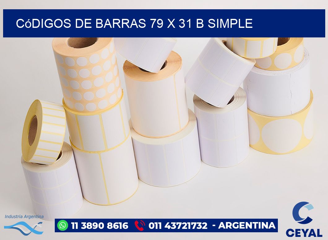 Códigos de Barras 79 x 31 b simple