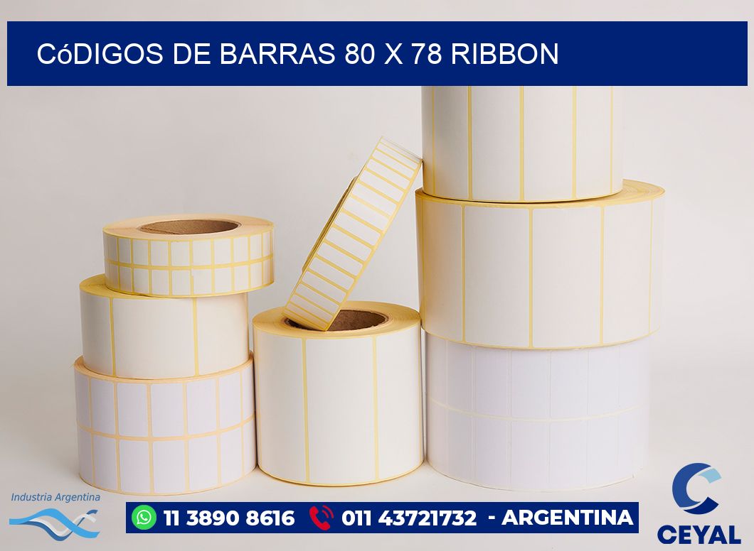 Códigos de Barras 80 x 78 ribbon