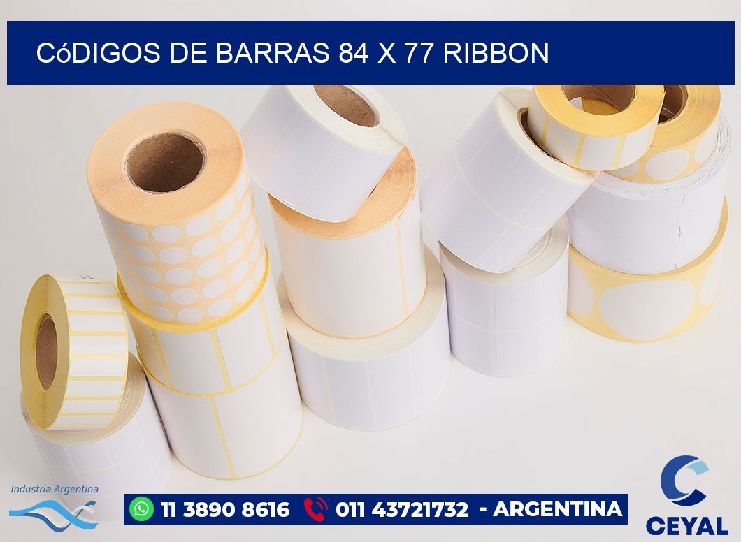 Códigos de Barras 84 x 77 ribbon