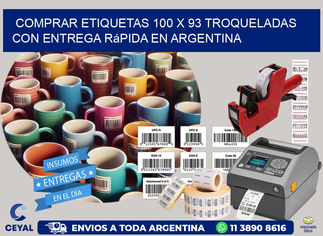 Comprar etiquetas 100 x 93 troqueladas con entrega rápida en Argentina
