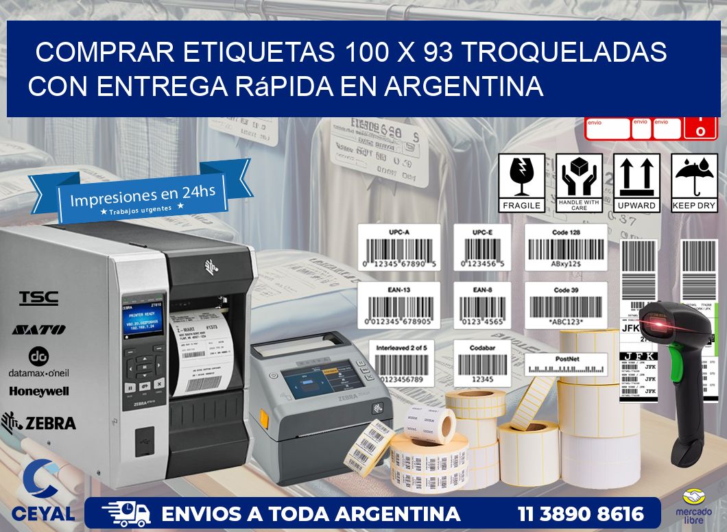 Comprar etiquetas 100 x 93 troqueladas con entrega rápida en Argentina