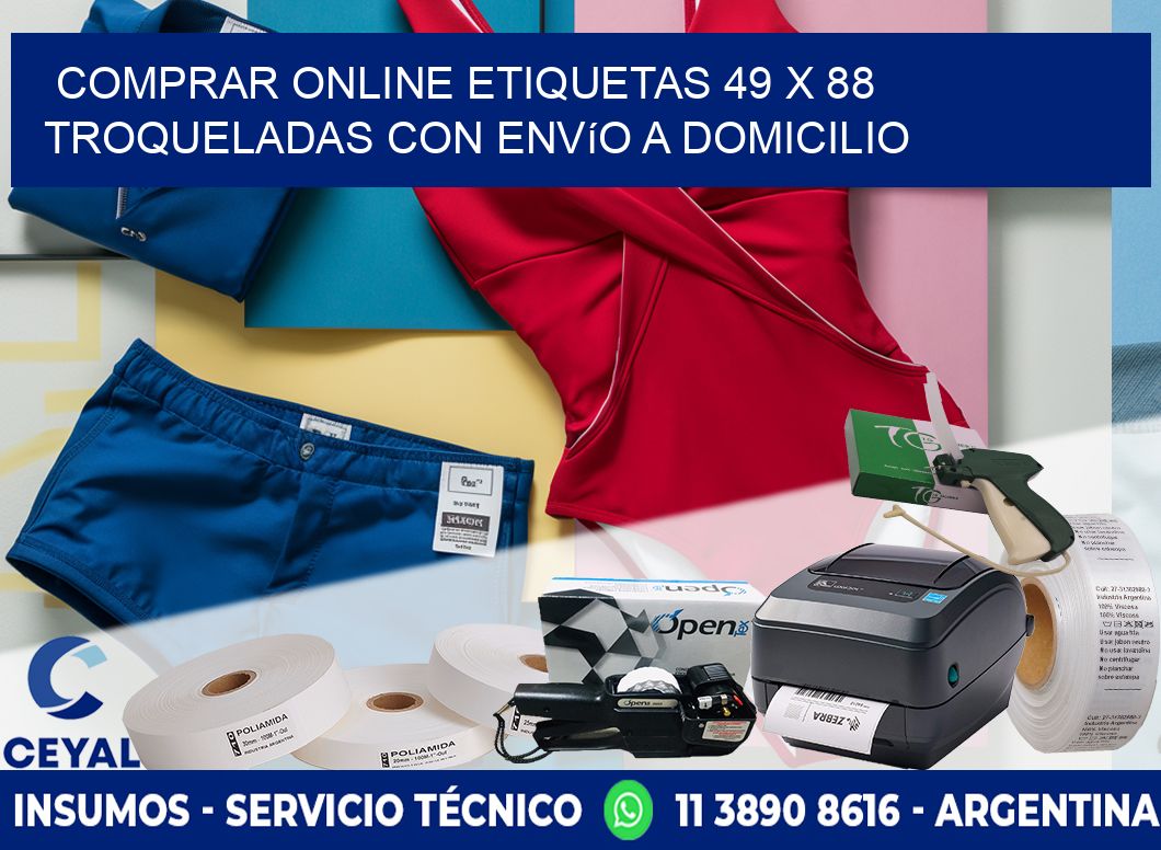 Comprar online etiquetas 49 x 88 troqueladas con envío a domicilio