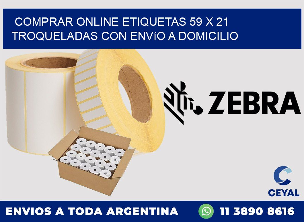 Comprar online etiquetas 59 x 21 troqueladas con envío a domicilio
