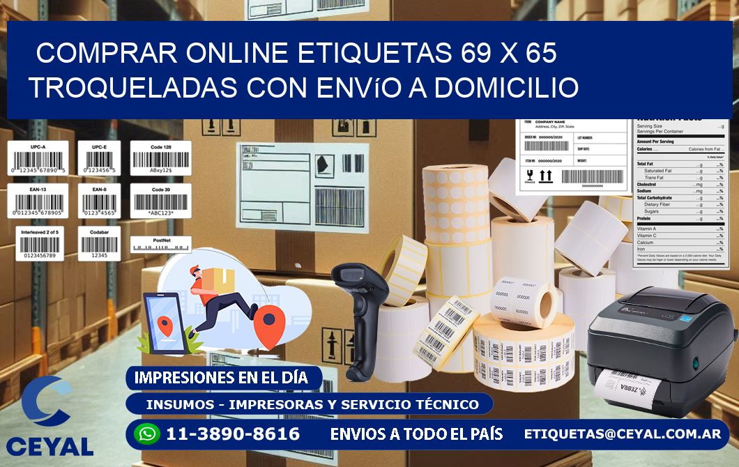 Comprar online etiquetas 69 x 65 troqueladas con envío a domicilio
