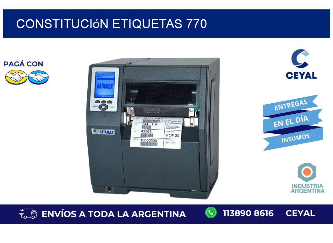 Constitución etiquetas 770