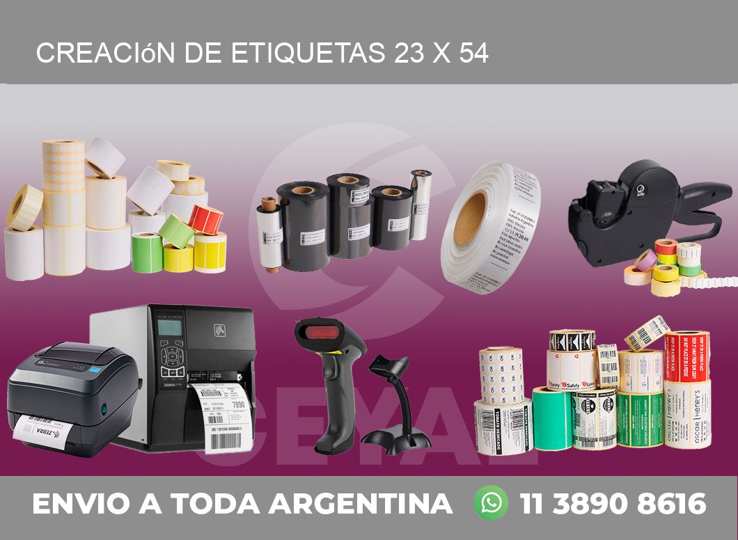 Creación de etiquetas 23 x 54