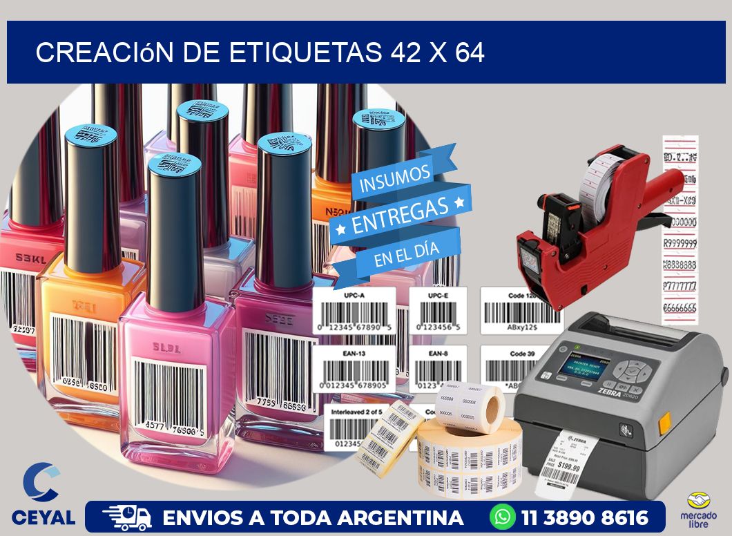Creación de etiquetas 42 x 64