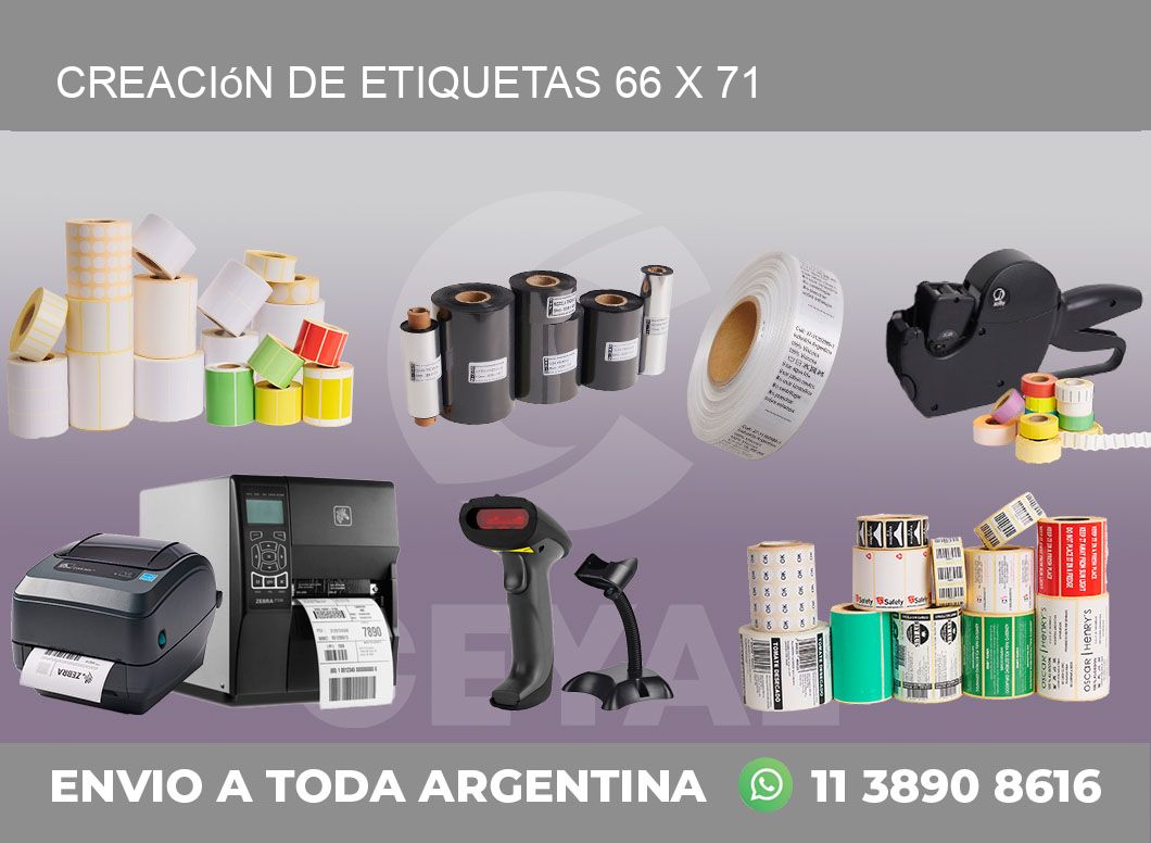 Creación de etiquetas 66 x 71