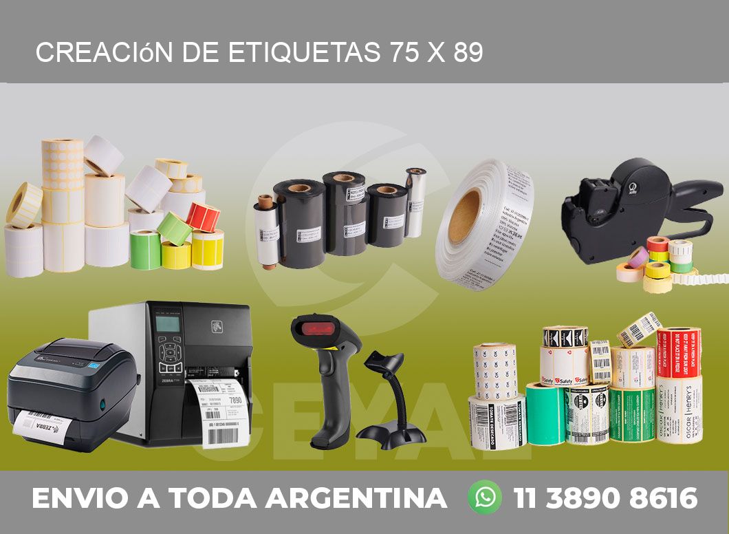 Creación de etiquetas 75 x 89