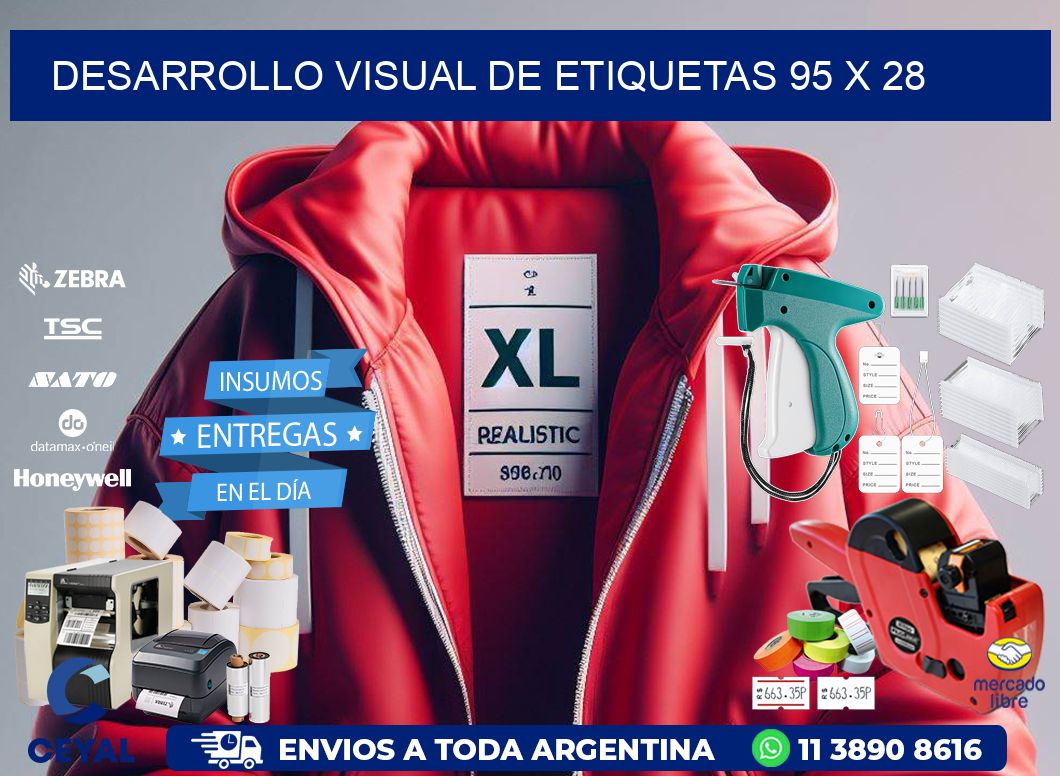 Desarrollo visual de etiquetas 95 x 28