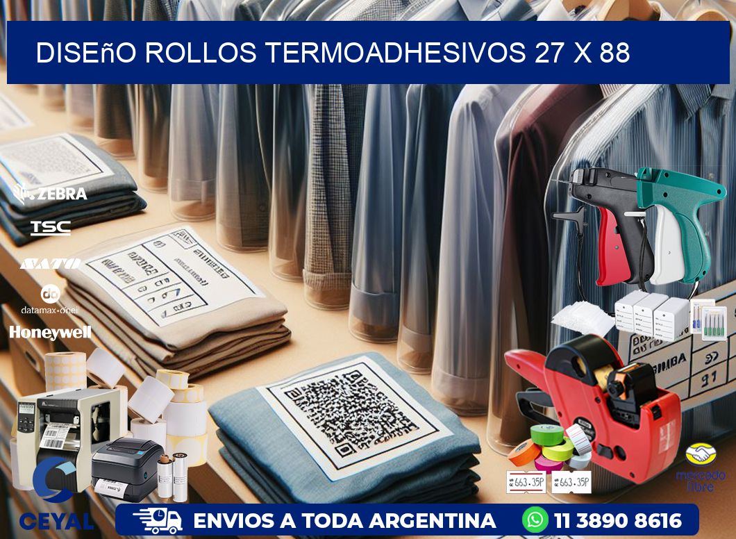 Diseño ROLLOS TERMOADHESIVOS 27 x 88