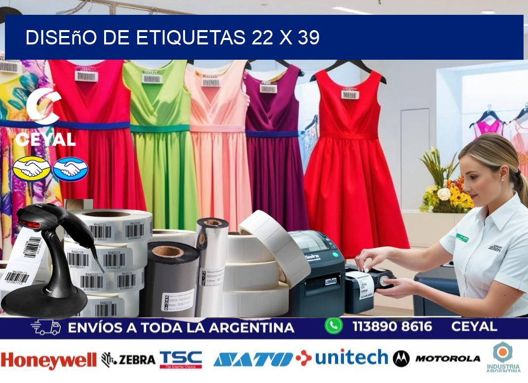 Diseño de etiquetas 22 x 39