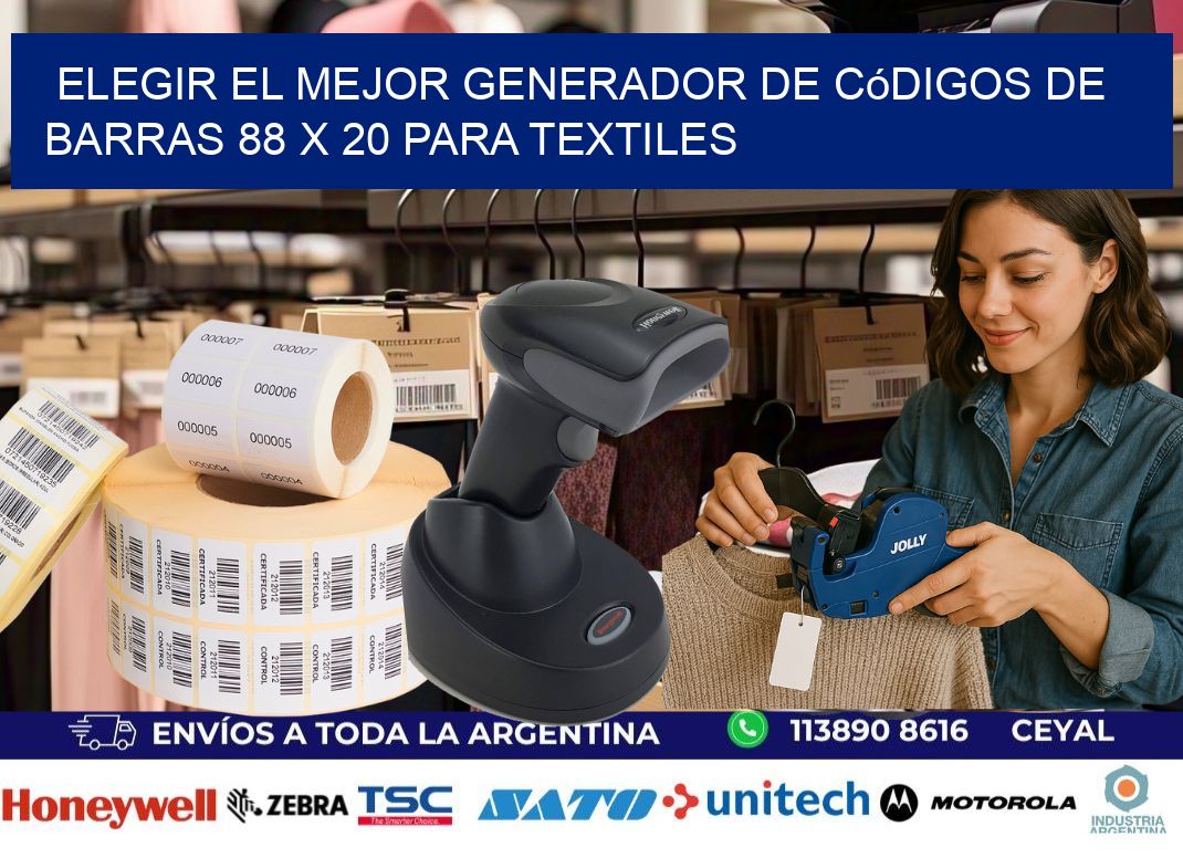 Elegir el Mejor Generador de Códigos de Barras 88 x 20 para Textiles