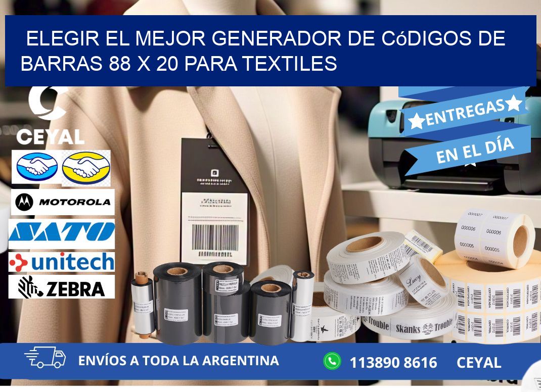 Elegir el Mejor Generador de Códigos de Barras 88 x 20 para Textiles