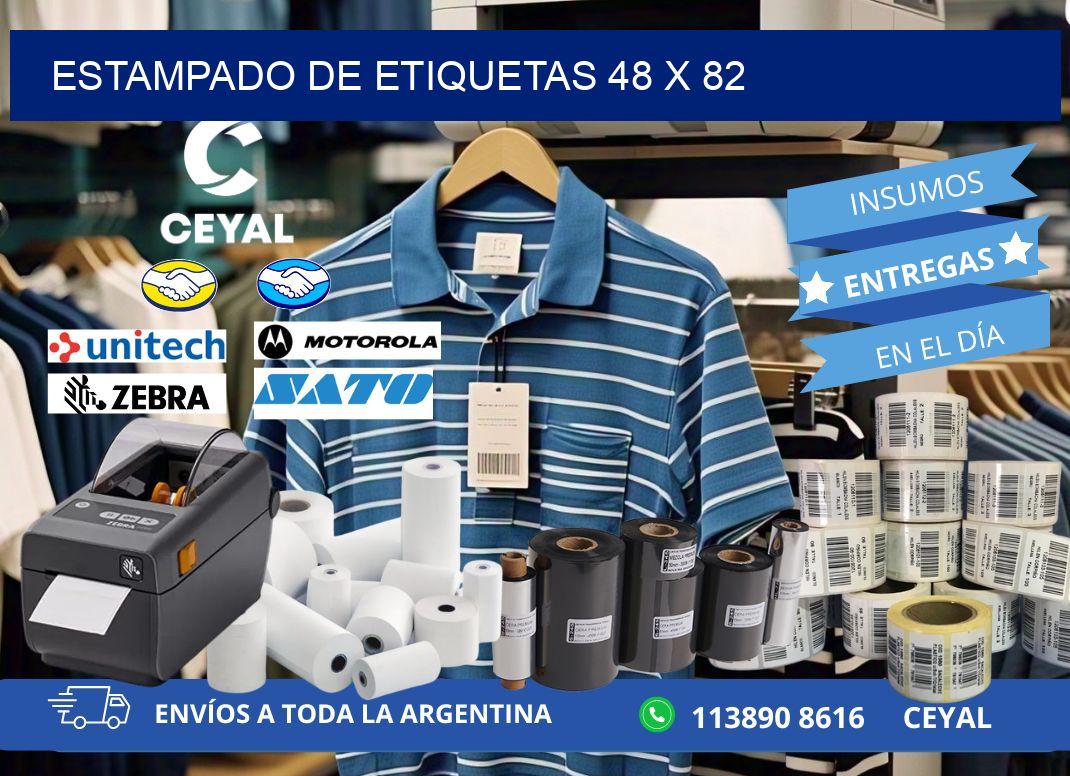 Estampado de etiquetas 48 x 82