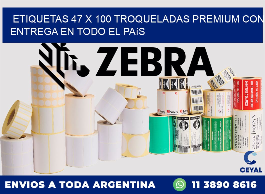 Etiquetas 47 x 100 troqueladas premium con entrega en todo el país