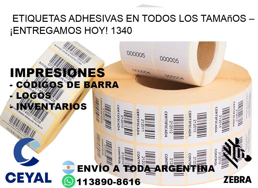 Etiquetas Adhesivas en Todos los Tamaños – ¡Entregamos Hoy! 1340