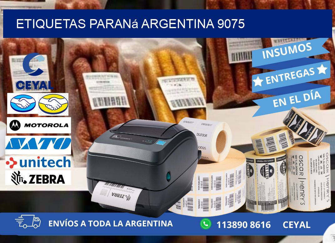 Etiquetas Paraná Argentina 9075