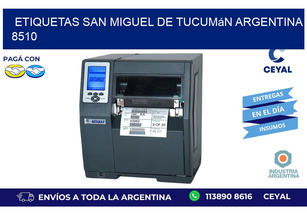Etiquetas San Miguel de Tucumán Argentina 8510