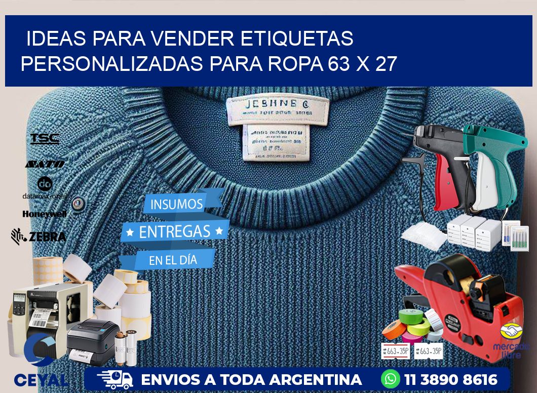Ideas para Vender Etiquetas Personalizadas para Ropa 63 x 27
