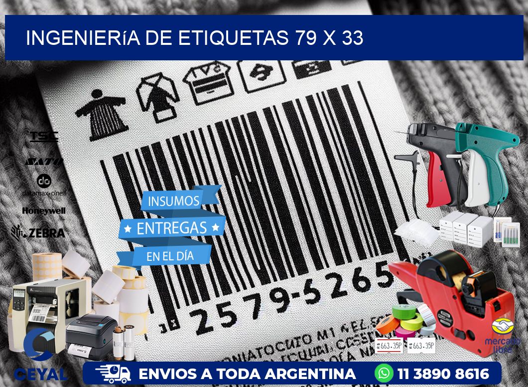 Ingeniería de etiquetas 79 x 33