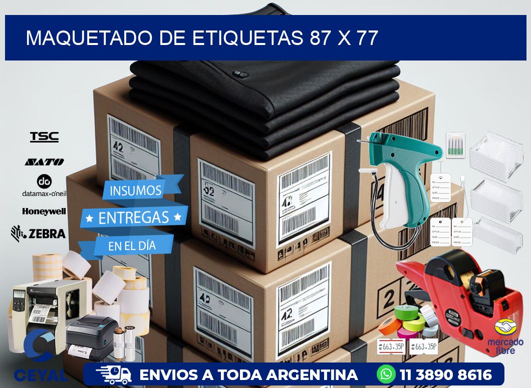 Maquetado de etiquetas 87 x 77