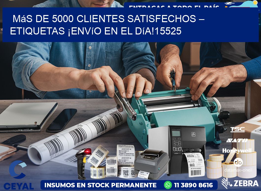Más de 5000 Clientes Satisfechos – etiquetas ¡Envío en el Día!15525