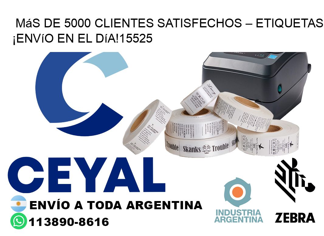 Más de 5000 Clientes Satisfechos – etiquetas ¡Envío en el Día!15525