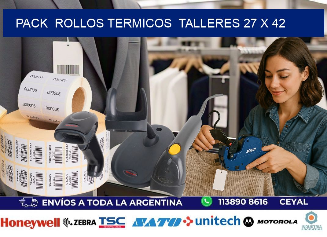 Pack  ROLLOS TERMICOS  TALLERES 27 x 42