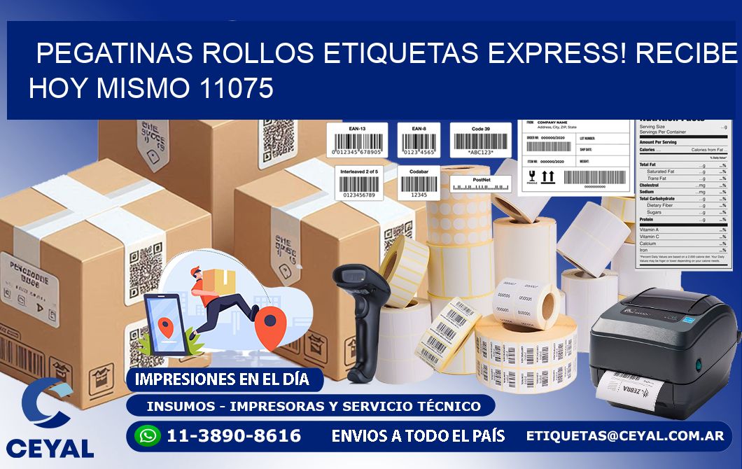 Pegatinas rollos etiquetas Express! Recibe Hoy Mismo 11075