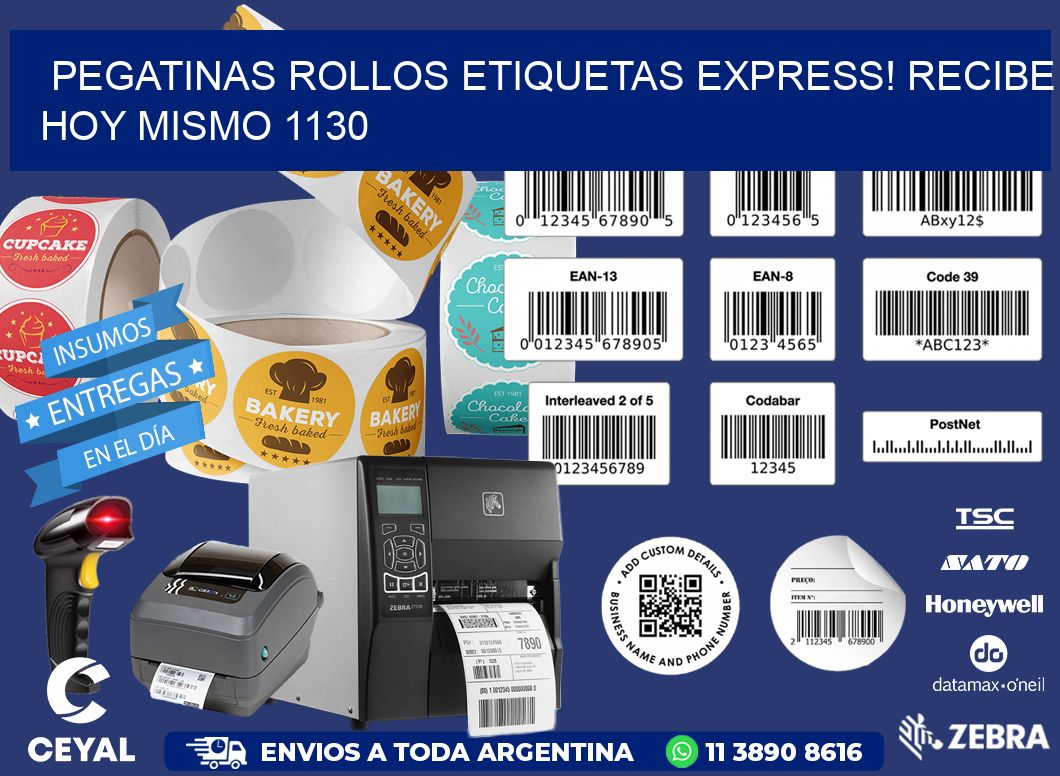 Pegatinas rollos etiquetas Express! Recibe Hoy Mismo 1130