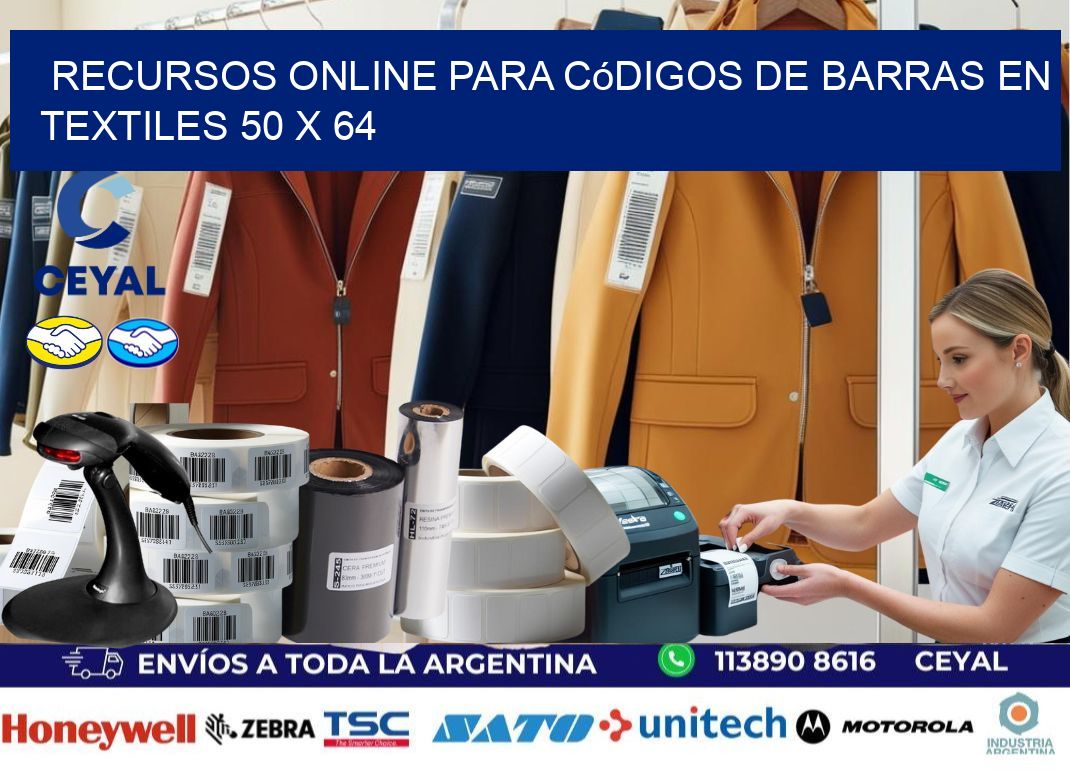 Recursos Online para Códigos de Barras en Textiles 50 x 64