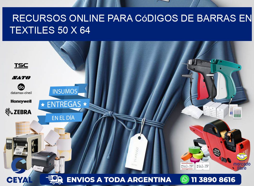 Recursos Online para Códigos de Barras en Textiles 50 x 64