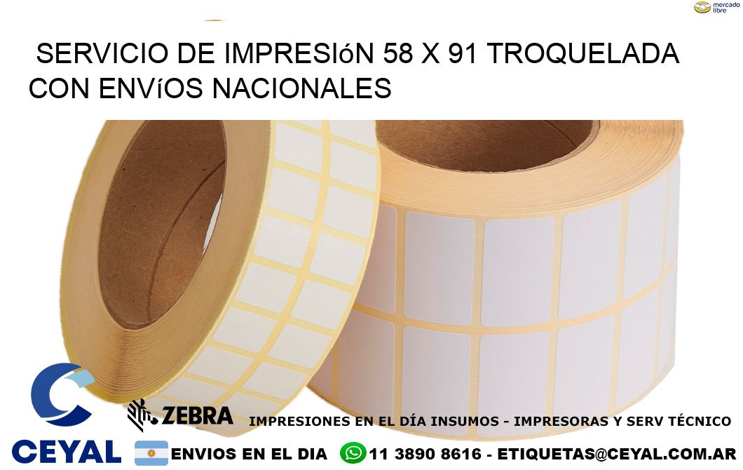 Servicio de impresión 58 x 91 troquelada con envíos nacionales