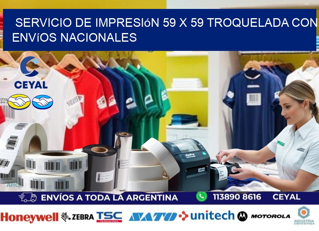 Servicio de impresión 59 x 59 troquelada con envíos nacionales