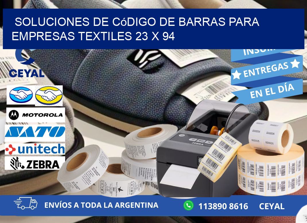 Soluciones de Código de Barras para Empresas Textiles 23 x 94