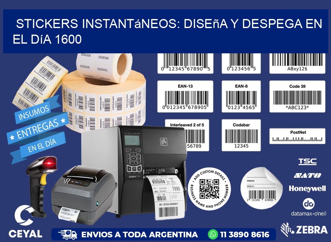Stickers Instantáneos: Diseña y Despega en el Día 1600