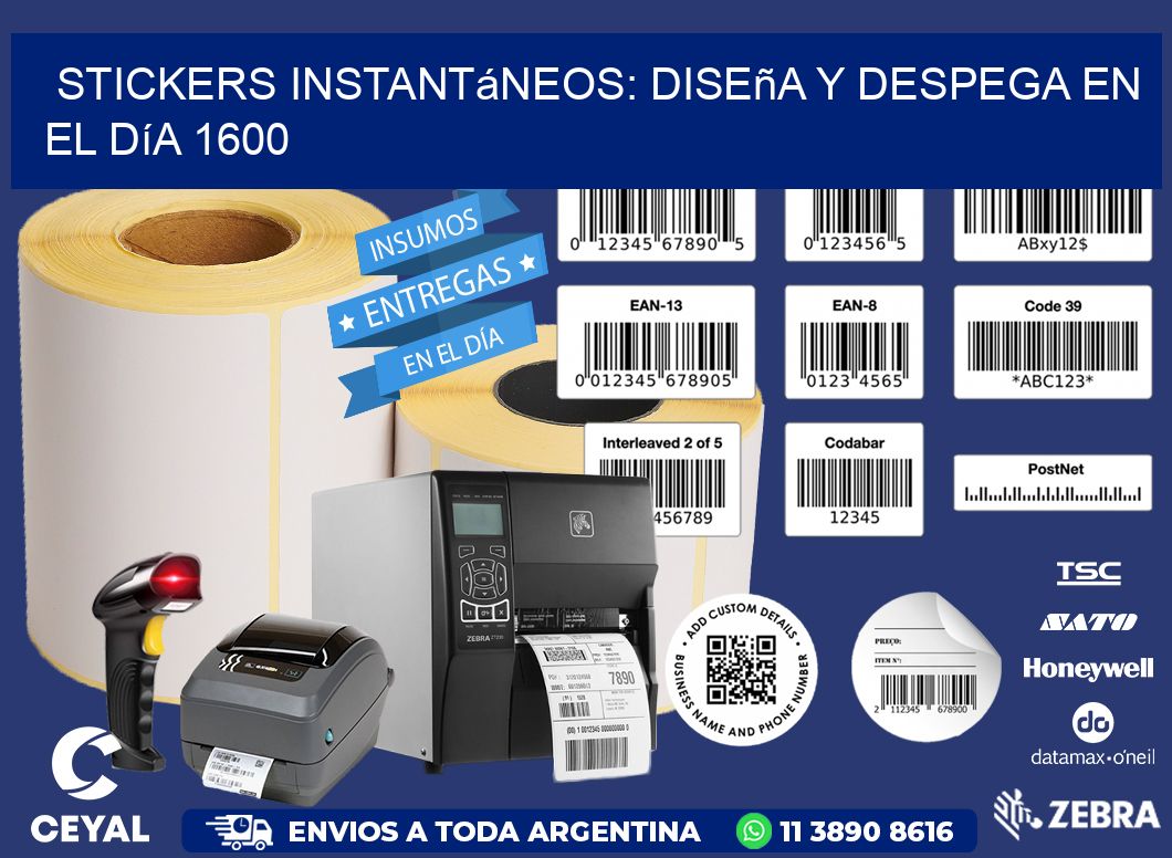 Stickers Instantáneos: Diseña y Despega en el Día 1600