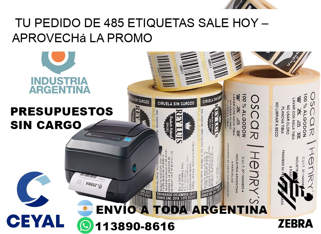 Tu Pedido de 485 etiquetas Sale Hoy – Aprovechá la Promo
