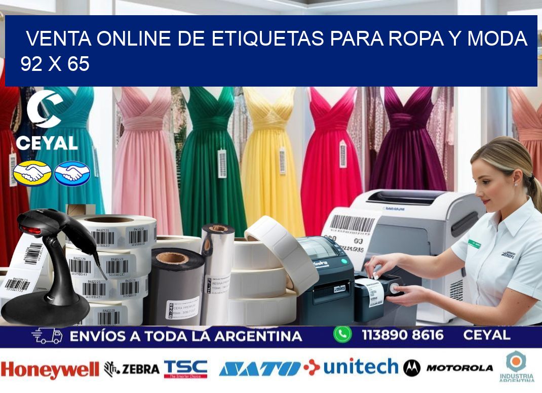 Venta Online de Etiquetas para Ropa y Moda 92 x 65