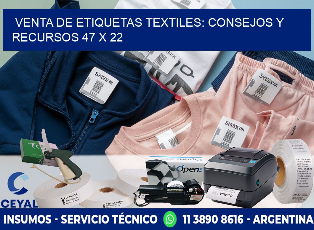 Venta de Etiquetas Textiles: Consejos y Recursos 47 x 22