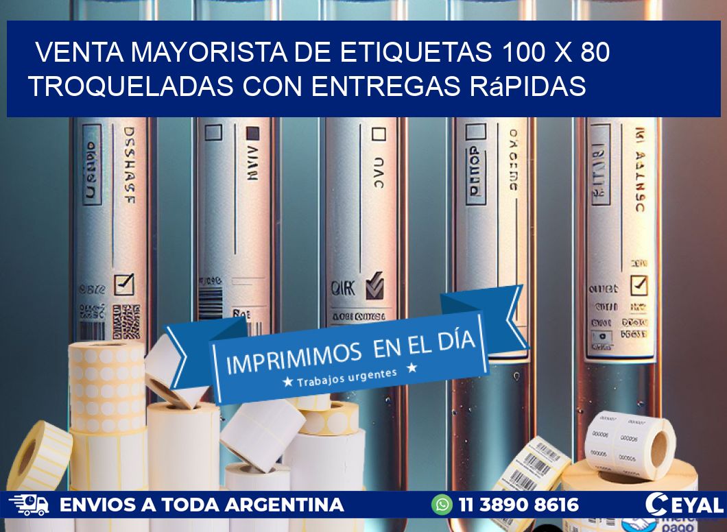 Venta mayorista de etiquetas 100 x 80 troqueladas con entregas rápidas