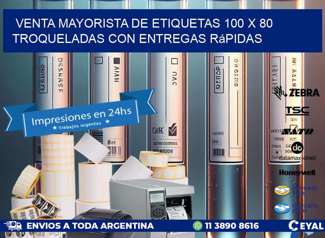 Venta mayorista de etiquetas 100 x 80 troqueladas con entregas rápidas