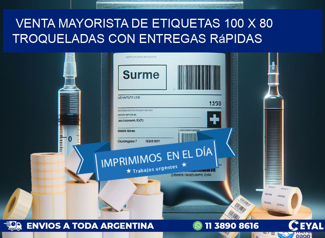 Venta mayorista de etiquetas 100 x 80 troqueladas con entregas rápidas