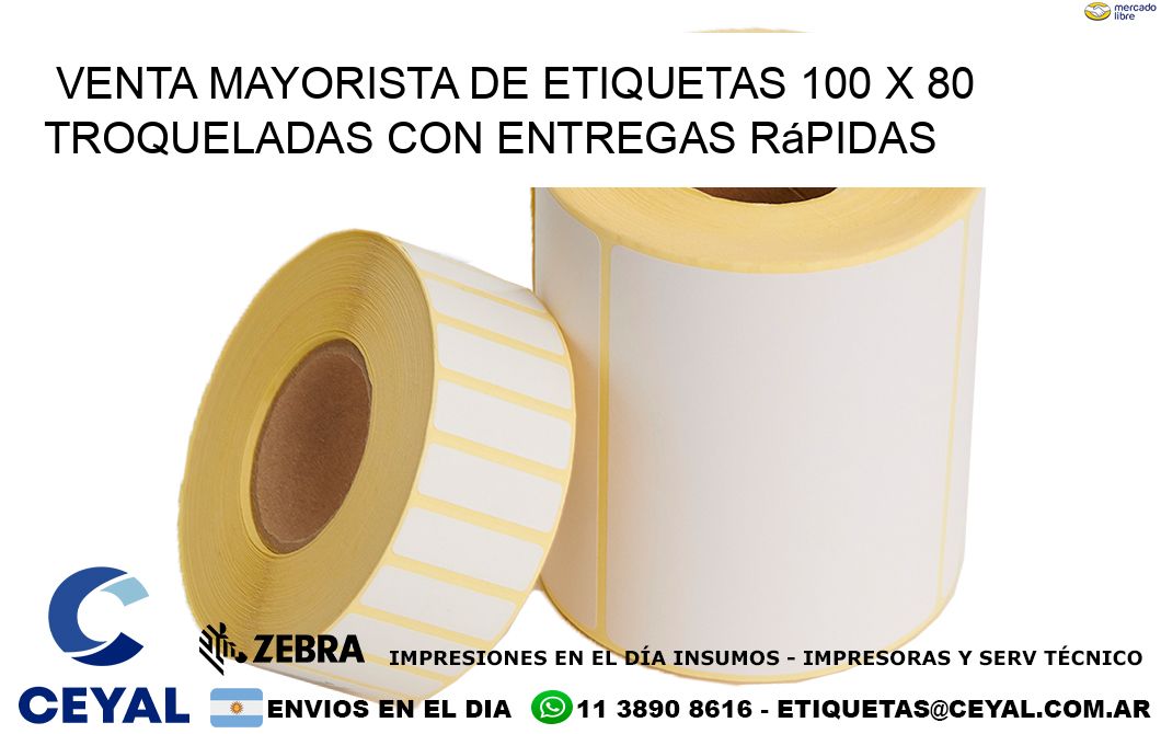 Venta mayorista de etiquetas 100 x 80 troqueladas con entregas rápidas