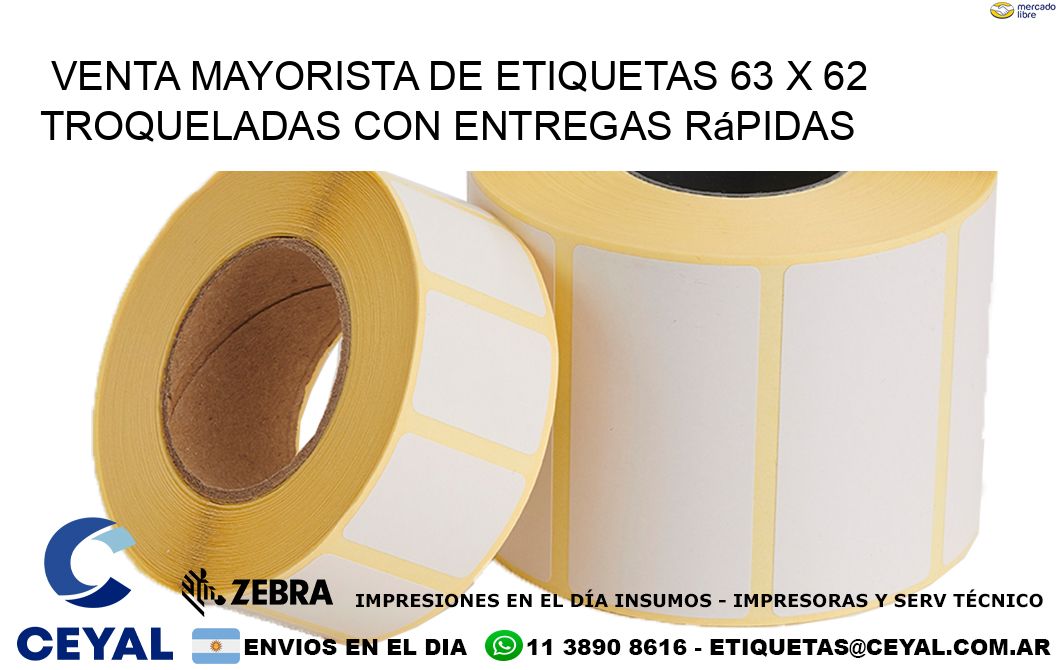 Venta mayorista de etiquetas 63 x 62 troqueladas con entregas rápidas