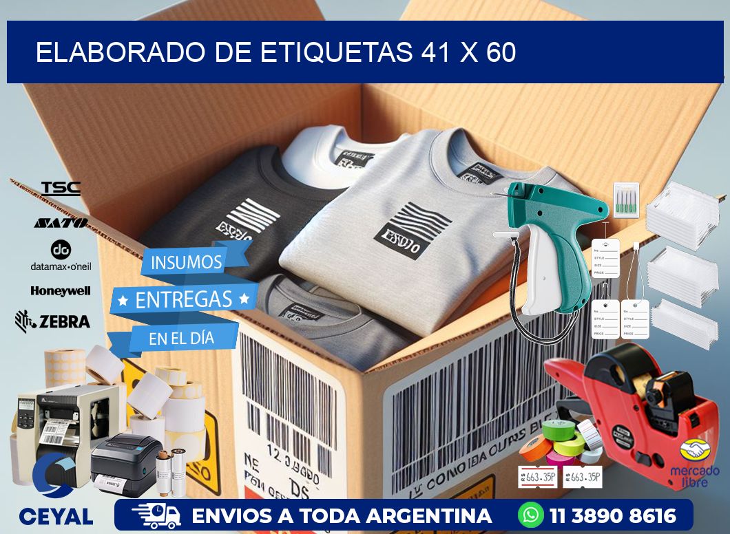 elaborado de etiquetas 41 x 60